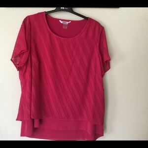 Nygard PLUS PINK PUNCH BLOUSE